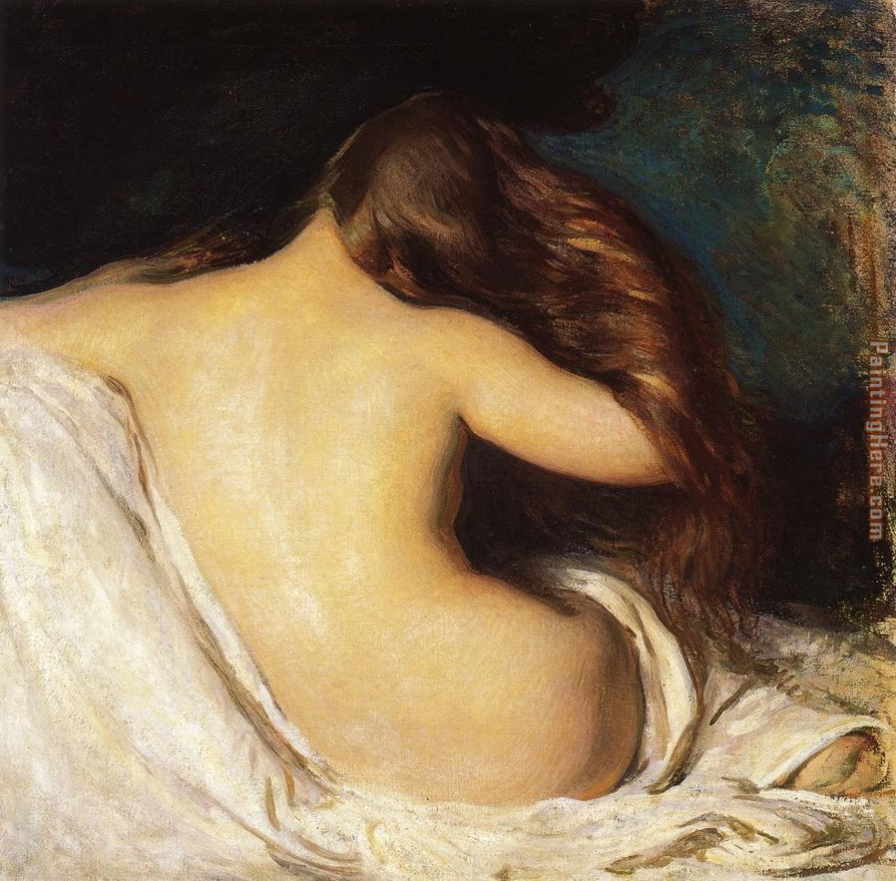 Woman Drying Her Hair painting - Joseph DeCamp Woman Drying Her Hair art painting